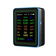 WiFi 12 in 1 Air Quality Detector Carbon Dioxide Detector with Time/ Date Display AQI PM2.5 PM10 HCHO TVOC CO CO2 Temperature Humidity Meter Air Quality Tester for Office School